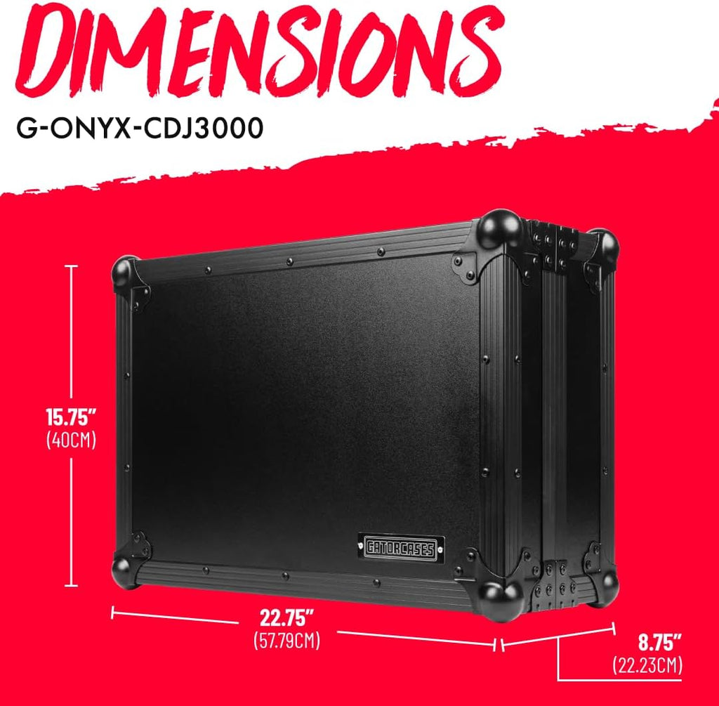 Gator Cases ONYX Series Flight Case for Pioneer DJ CDJ-3000 Player, (G-ONYX-CDJ3000)