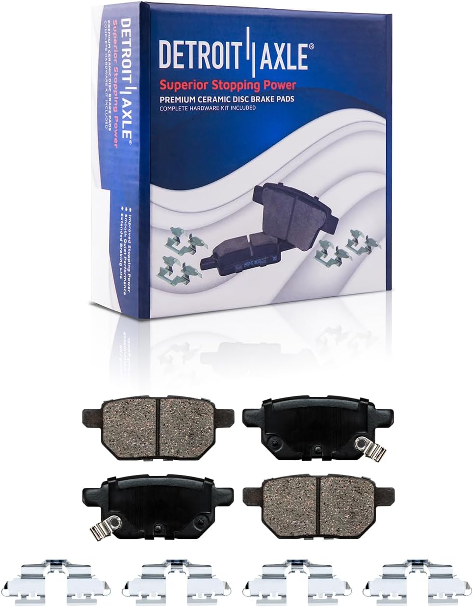 Detroit Axle - Brake Kit for 2020 2021 2022 Toyota Prius Prime Disc Brake Rotors Ceramic Brakes Pads Replacement : 11.14' inch Front and 10.20' inch Rear Rotors
