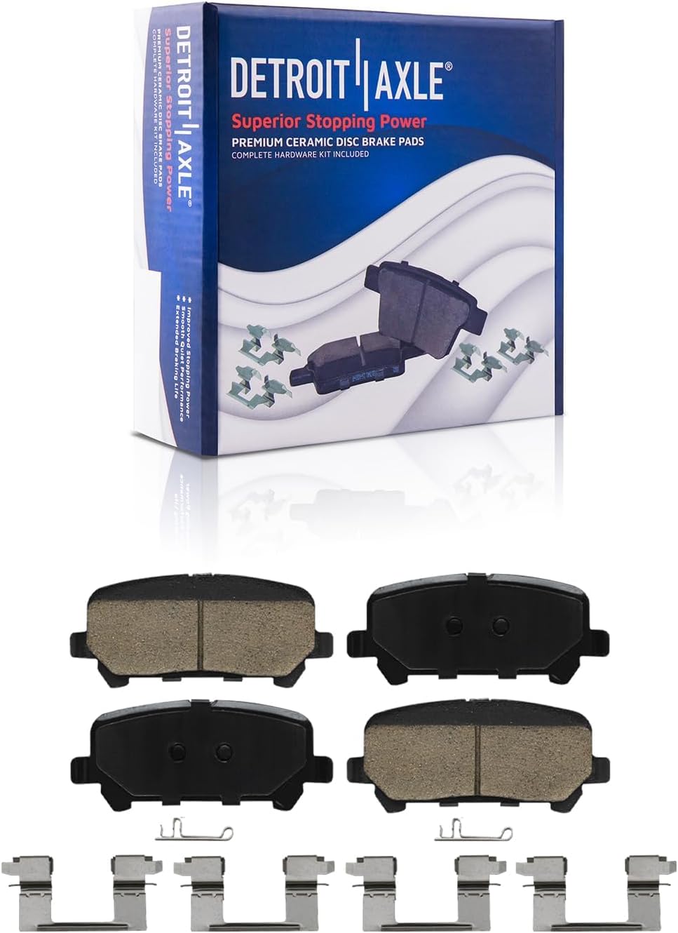 Detroit Axle - Brake Kit for 2015-2020 Chevy Colorado GMC Canyon Drilled and Slotted Disc Brake Rotors Ceramic Brake Pads 2016 2017 2018 2019 Replacement : 12.20' inch Front and 12.76' inch Rear Rotor