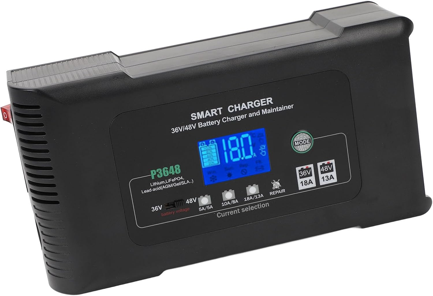 Keenso Golf Cart Battery Charger, Golf Cart Battery Charger Smart 36V 18A 48V 13A Repair Battery Charger with for EZGO TXT Plug for Truck Lawnmower 100 240V (US Plug (100-240V))