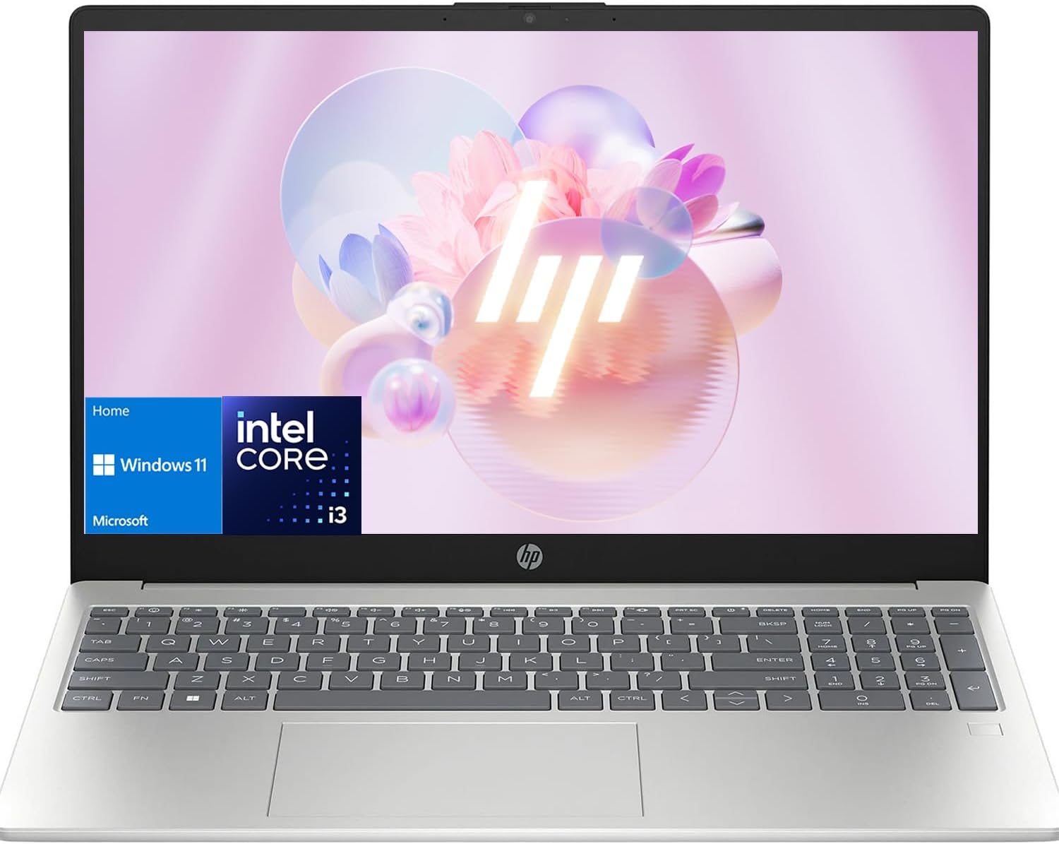 HP New 15.6' FHD Business and Student Laptop, 2026 Edition, Powerful 13th-Gen Intel Core i3 CPU (8-Core), 8GB RAM, 256GB SSD, USB-C, Windows 11, AI Copilot, w/WOWPC USB