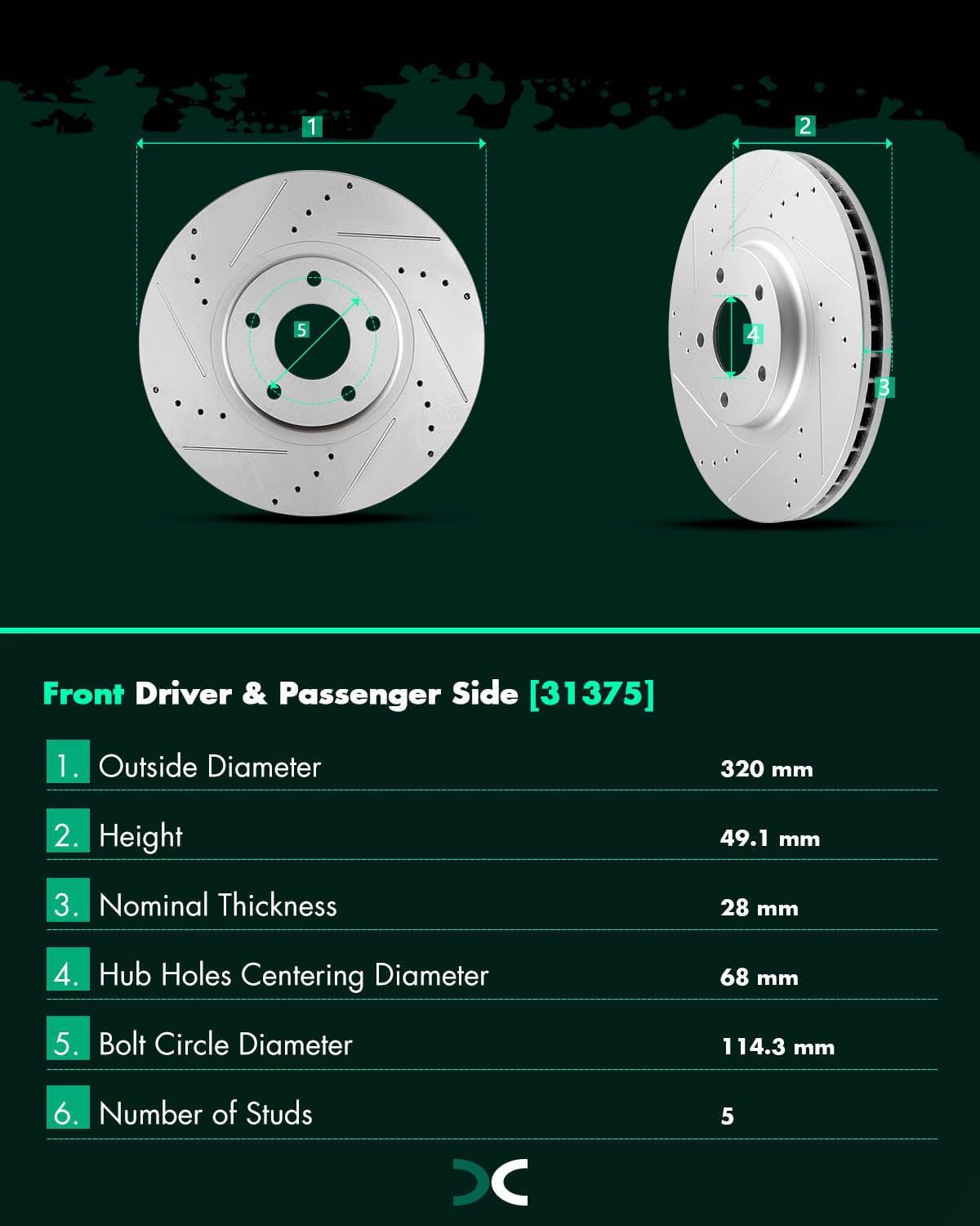SCITOO Front Rear Brake Pads and Rotors Kits Fit For Nissan 350Z 2006-2009