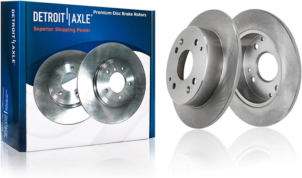Detroit Axle - Brake Kit for 93-97 Honda Accord CL Disc Brake Rotors Ceramic Brakes Pads Replacement 1993 1994 1995 1996 1997 Front and Rear Brake Kit