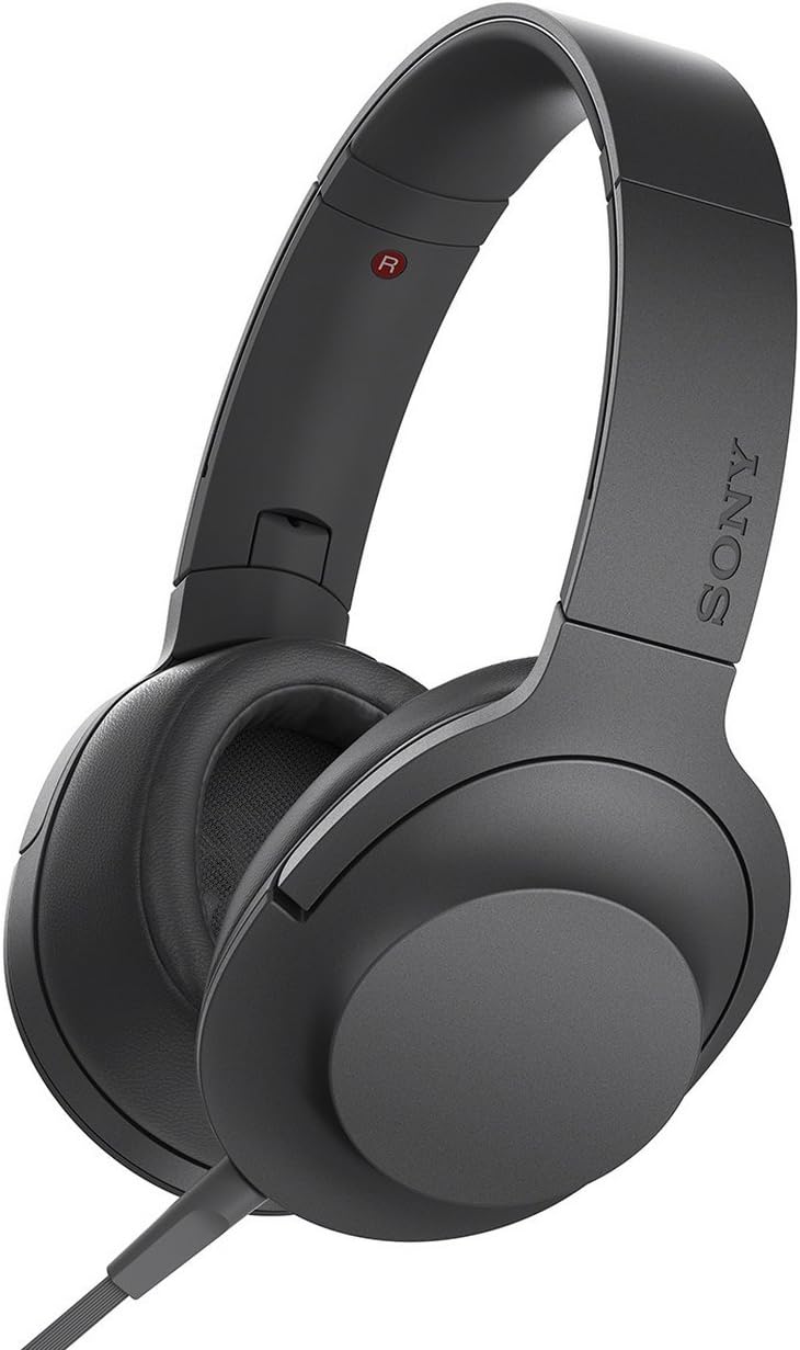 Sony h.ear on Premium Hi-Res Stereo Headphones (wired), Charcoal Black