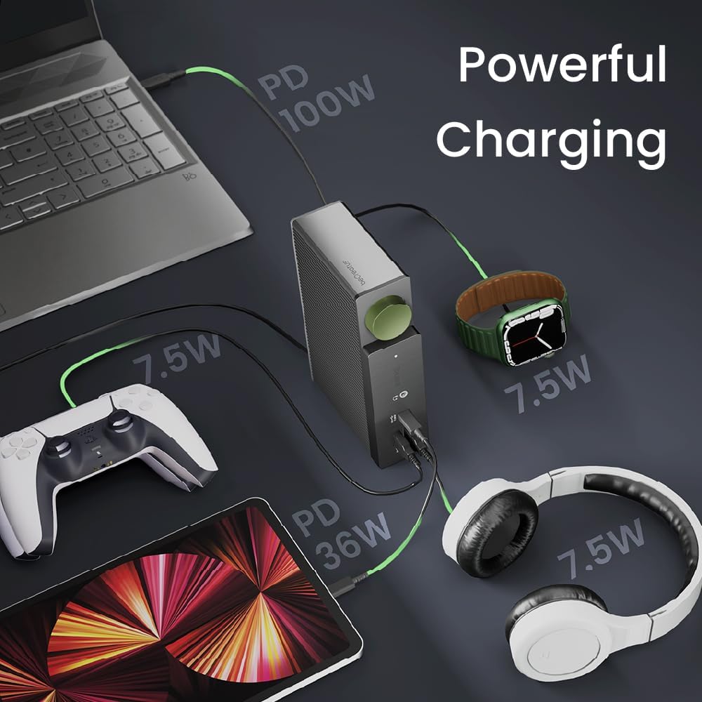 BenQ beCreatus 13-in-1 USB C Hybrid Dock | Gaming Dock HDMI 2.1 | Dual Source Switch | 4K60Hz on 3 Monitors (Up to 8K60/4K120Hz) | HDR | Dolby | 100W Charging |Windows/Mac/PS5/Xbox/Steam Deck(DP1310)