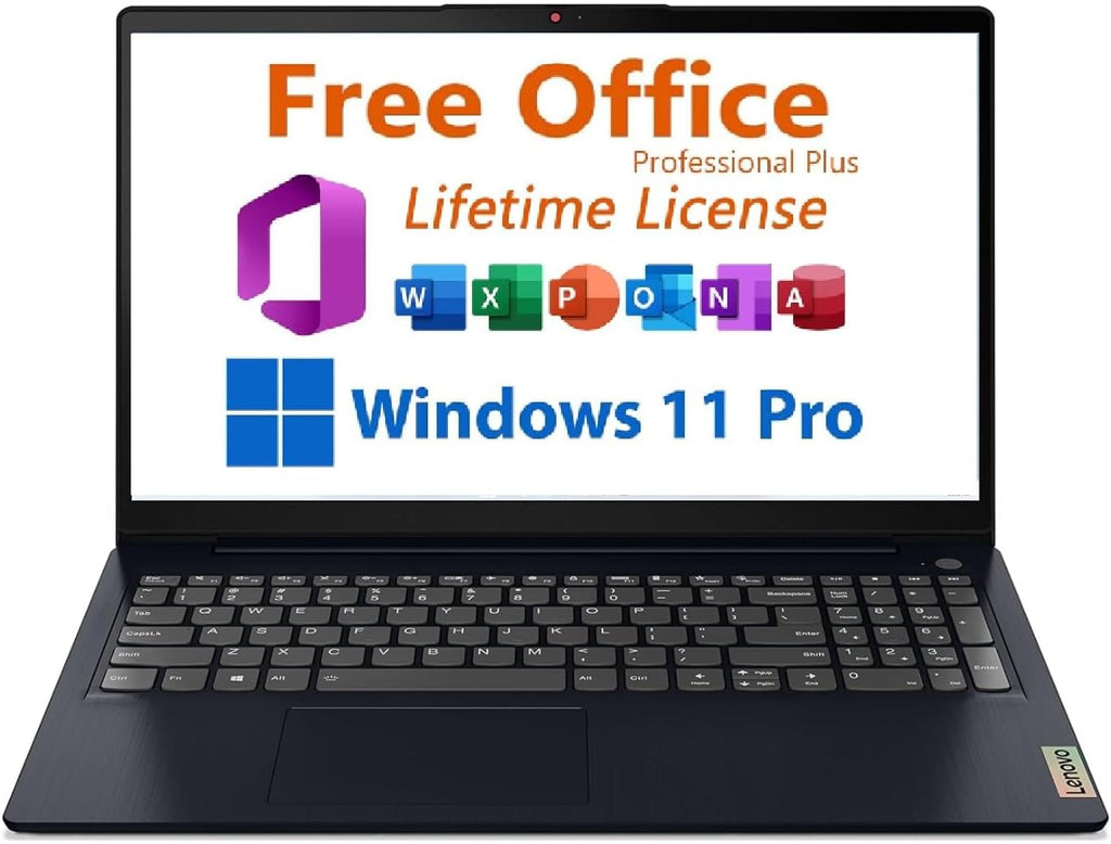 Lenovo 2025 IdeaPad 1 15.6' FHD Slim Thin Light Laptop Computer, AMD Ryzen 5 7520U, 8GB LPDDR5,256GB SSD,with Lifetime Office,WiFi 6, 9 hrs Battery Life,Abyss Blue, Windows 11 Pro