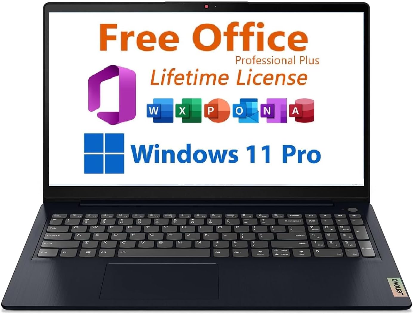 Lenovo IdeaPad 1 15.6' FHD Slim Thin Light Laptop Computer,AMD Ryzen 5 7520U,with Lifetime Office, 8GB LPDDR5,512GB SSD, Windows 11 Pro, WiFi 6, 9Hr Battery Life,Abyss Blue, Windows 11 Pro