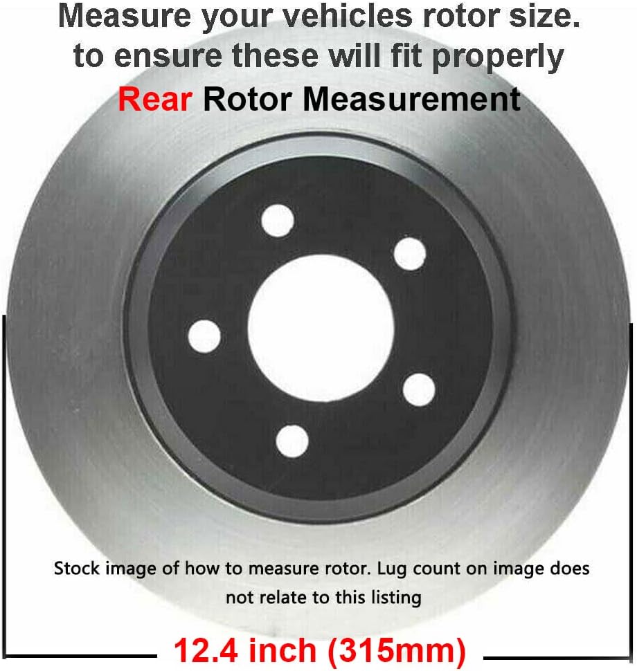 Detroit Axle - 8pc Brake Kit for 2013-2018 Cadillac ATS, Drilled and Slotted Disc Brake Rotors Ceramic Brakes Pads Replacement: 11.81' inch Front and 12.40' inch Rear Rotor