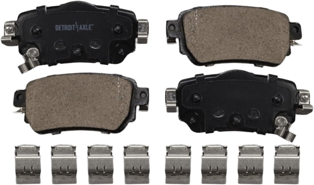 Detroit Axle - 8pc Brake Kit for 2018-2020 Nissan Rogue 2019-2021 Rogue Sport, 11.65' inch Front and 11.50' inch Rear Drilled and Slotted Disc Brake Rotors Ceramic Brakes Pads Replacement
