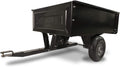 Agri-Fab Inc 350-Pound Steel Tow Behind Dump Cart, 10-Cubic Feet Capacity – Removable Tail Gate, Garden Utility Trailer, Black, Made in the USA; Model # 45-0303