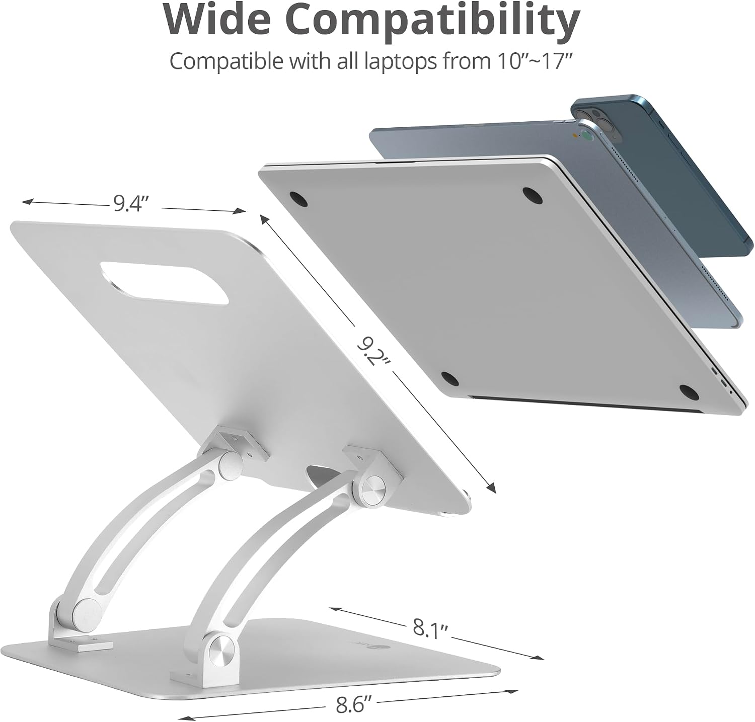 SIIG Adjustable Aluminum Laptop Stand for MacBook and PC