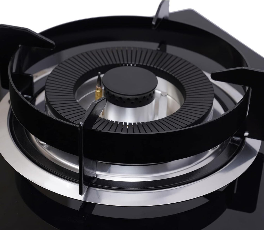 2 Burner Propane Gas Cooktop, Embedded Stainless Steel Gas Stove Top LNG Dual Fuel Countertop Gas Stove, Electronic Pulse Ignition for Apartments Home Kitchen