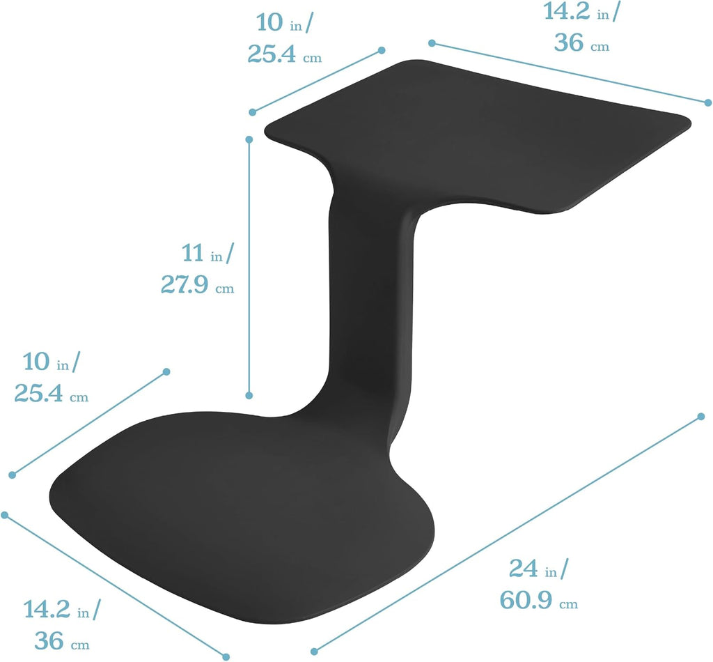 ECR4Kids The Surf Portable Activity Lap Desk, Classroom Essentials, Black, 10-Pack