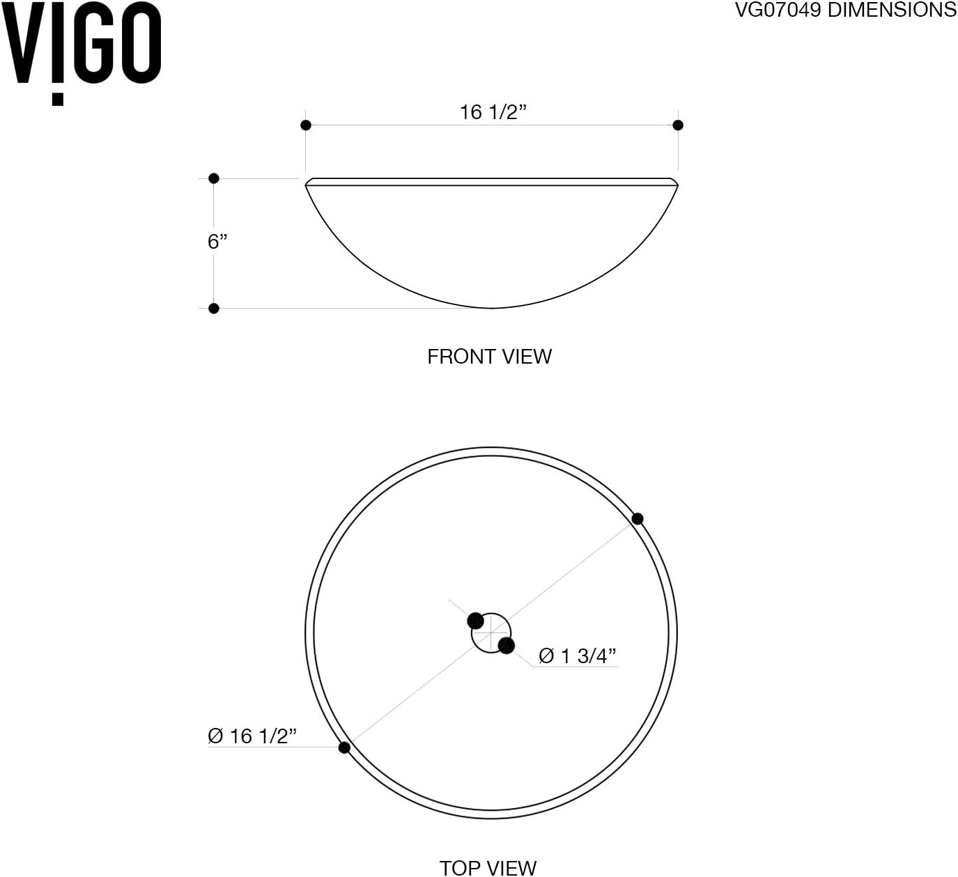 Vigo Vessel Sink Oceania Blue - 17' Artistic Round Bowl Sink for Bathrooms, Tempered Glass Above Counter Bathroom Sink with NonStickShield, QuickDrain & TempGuard, Modern Luxury Design