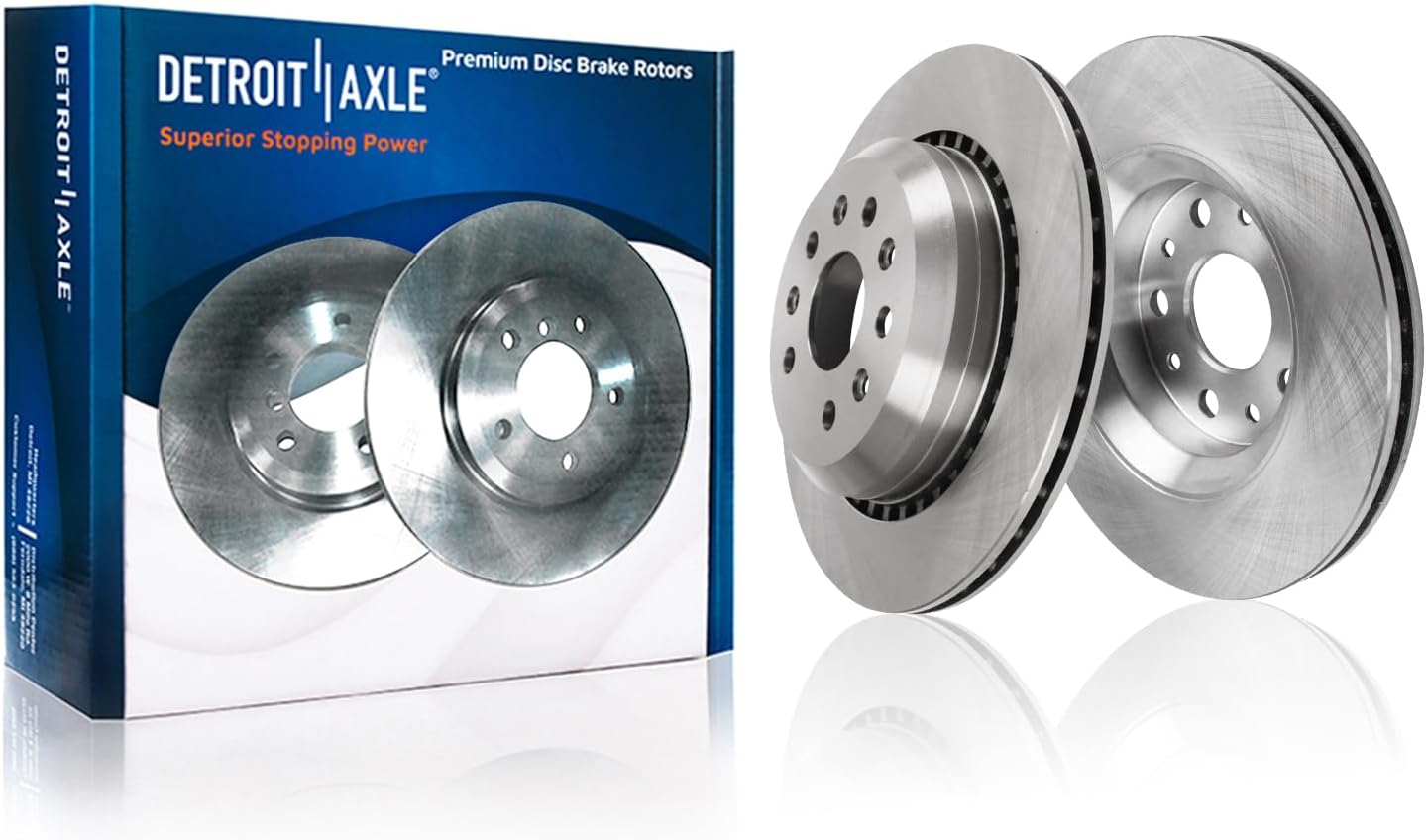 Detroit Axle - Brake Kit for 2020 2021 2022 2023 Jeep Gladiator 3.0L, 3.6L, Disc Brakes Rotors Ceramic Brake Pads Replacement : 12.99' inch Front and 13.78' inch Rear Rotor