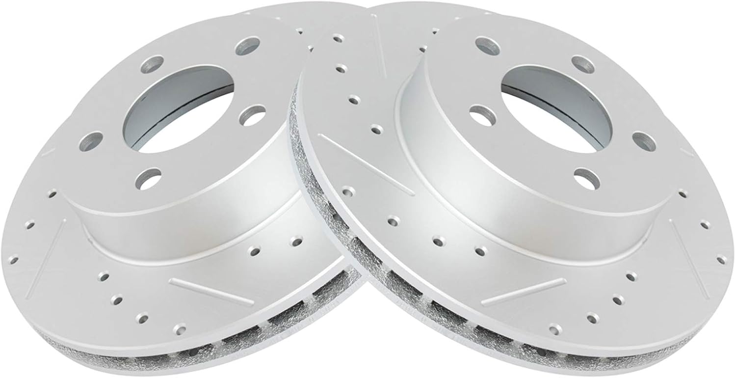 TRQ Front & Rear Brake Pad & Rotor,Shoe & Drum Kit Premium G-Coated Ceramic Performance Compatible with 1998-2002 Ford Ranger Mazda B3000 1998-2000 B4000