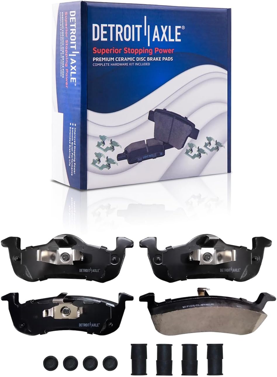Detroit Axle - Brake Kit for 2010-2017 Ford Expedition 2011-2017 Lincoln Navigator, Disc Brake Rotors Ceramic Brakes Pads Replacement: 13.78' inch Front and 13.46' inch Rear