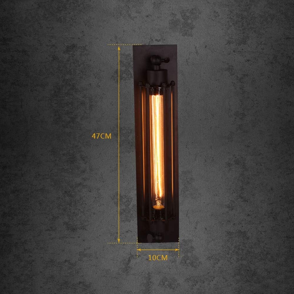 Modern Wall Mount Lamp, Industrial Loft Indoor Wall Sconce Lighting Retro Industrial Wind Wrought Iron Flute Wall Lamp Light Fixture E27 Wall Light Lantern fo(Brass)