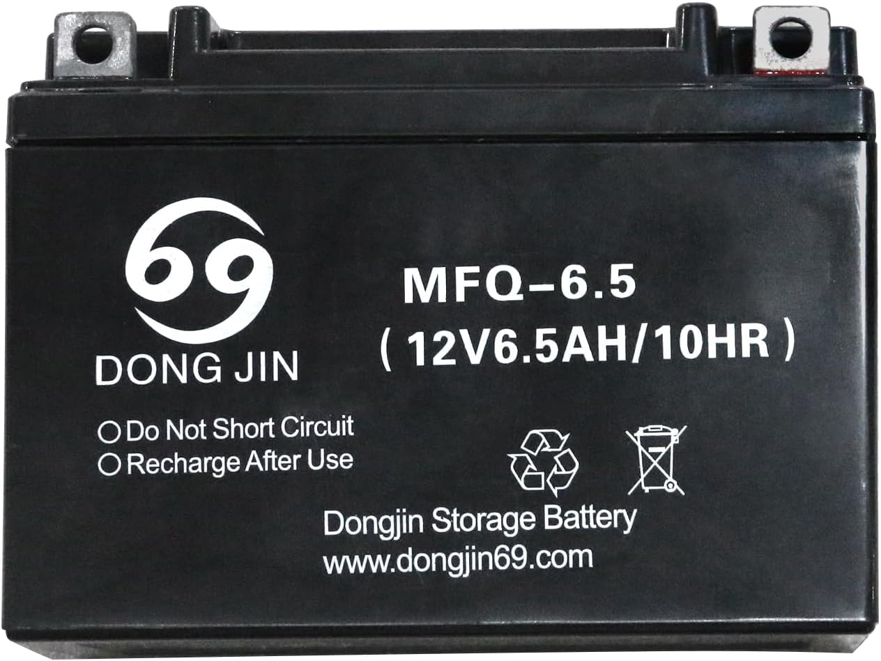 3 Pack MFQ-6.5 12V 6.5AH /10HR AGM Battery for Powersports ATV, Motorcycle, Moped Scooter, Lawn Mower,Go Kart, Golf Cart, Generator,Mini Bike,Quad Buggy Nut and Bolt