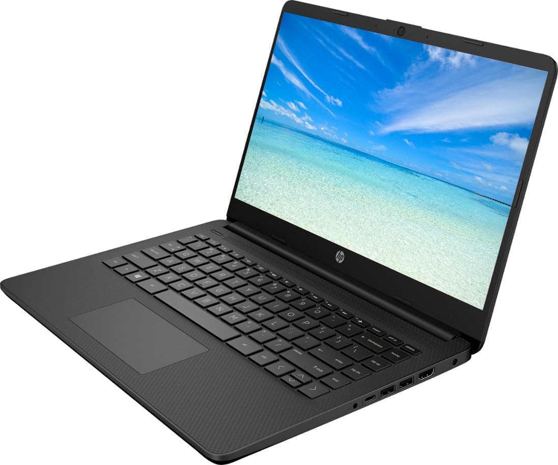 HP 2024 Premium 14' Touchscreen Laptop, Intel Quad-Core Processor Up to 2.50GHz, 4GB Ram, 64GB Storage, Super-Fast WiFi, HDMI, Windows 11, Dark Gray (Renewed)