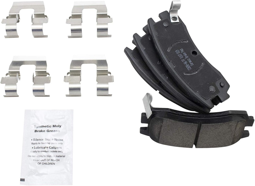 TRQ Front and Rear Brake Pad and Rotor Set Ceramic Compatible with 1999-2004 Oldsmobile Alero 1999-2005 Pontiac Grand Am