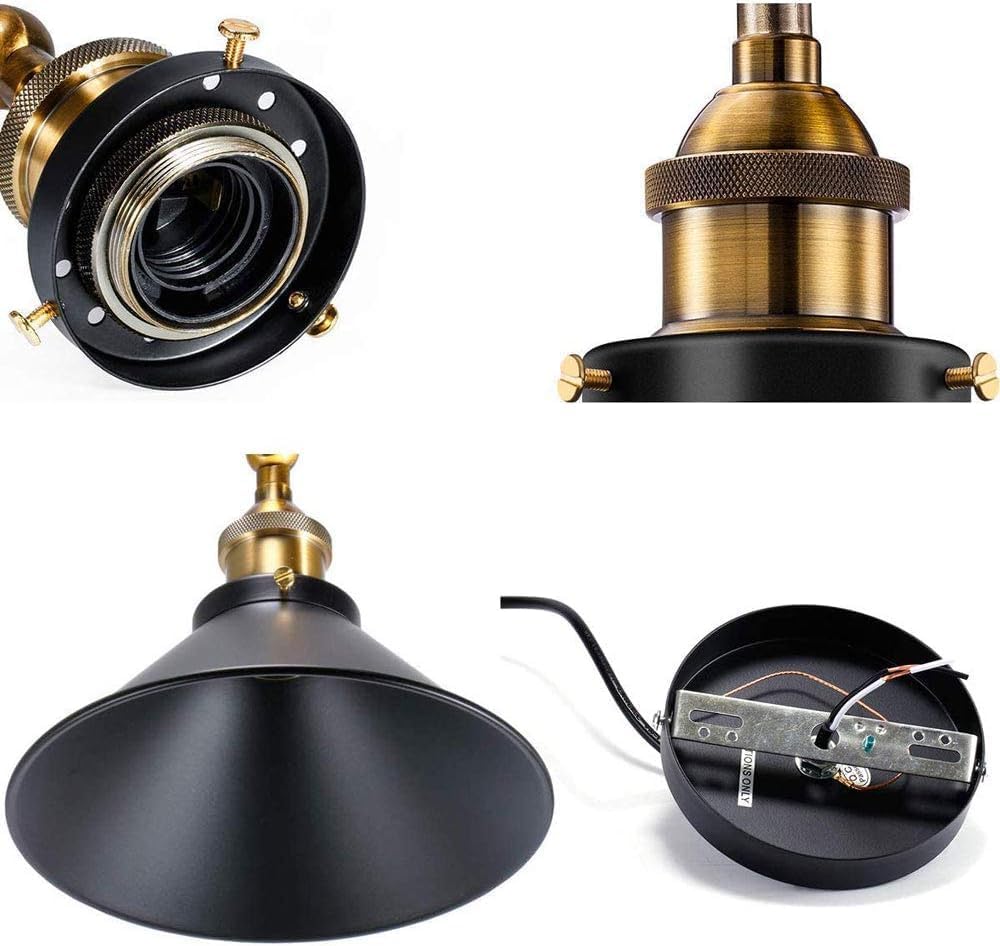 Modern Hanging Lamp, V-intage Retro Industrial Metal Chandelier E27 Lamp Holder Black Wrought Iron Lampshade Country Barn Farmhouse Industrial Lighting Ceiling Lamp,Chandelier LED Ceiling Light
