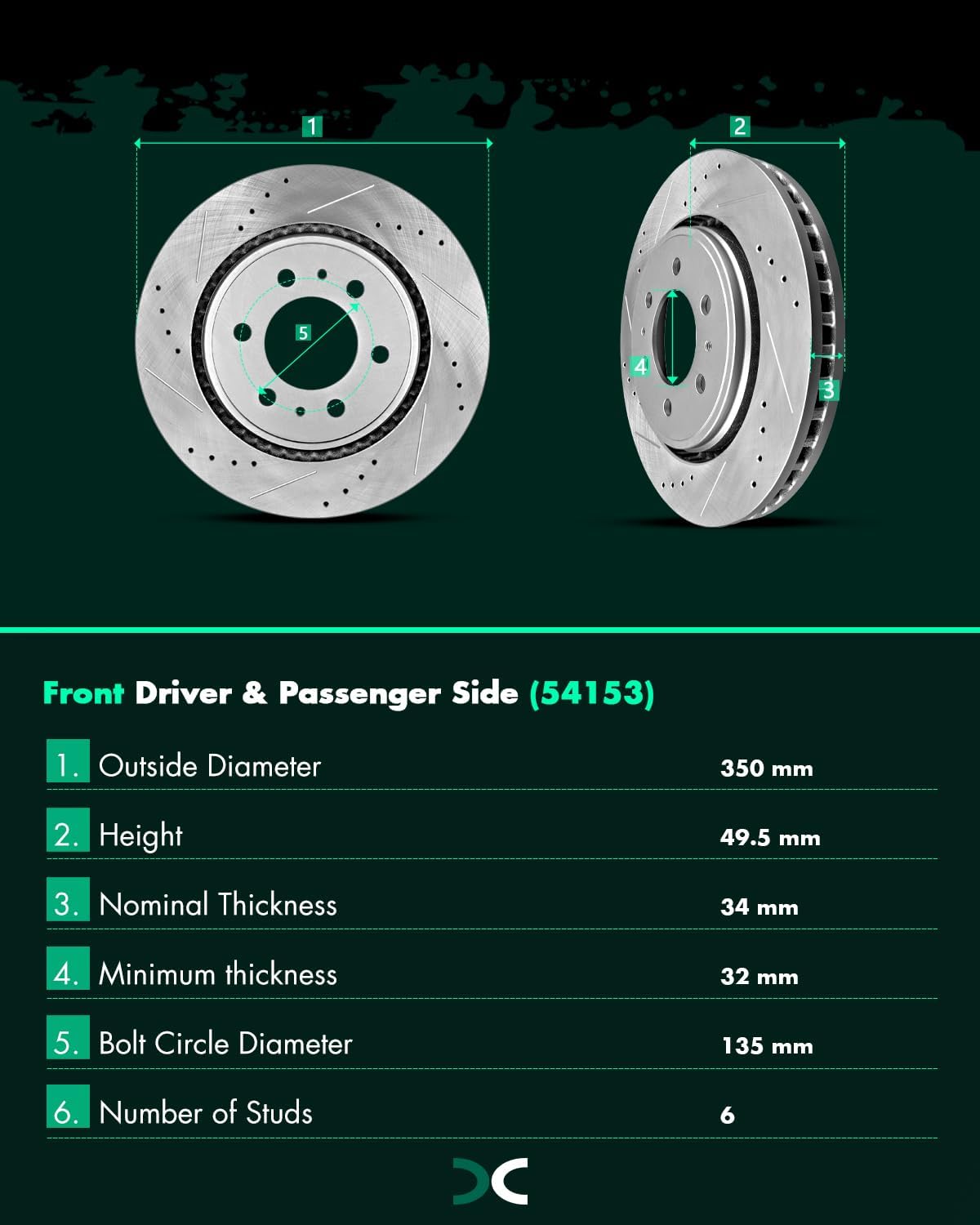 SCITOO Front 13.78' Rear 13.7' Brake Pads and Rotors Kits Fit For Ford F-150 2012 2013 2014 2015 2016 2017