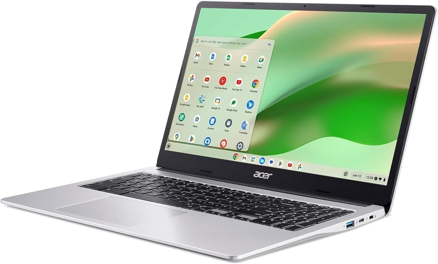 Acer Chromebook 315 Laptop (15.6' FHD, Intel Celeron N4500, 4GB RAM, 128GB Storage (64GB eMMC + 64GB SD Card) Home & Student, Long Battery Life, Numeric KB, Wi-Fi, Webcam, IST Hub, Chrome OS, Silver