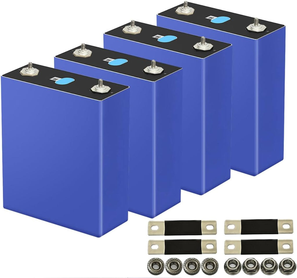 EVE 280K LiFePO4 Battery Cells 3.2V 280Ah 4pcs 290Ah Lithium Battery Iron Phosphate Deep Cycle Grade A Cell,for RV, Boat, Golf Cart, Motor, UPS, Fish Finder, Lawn Mower, Off Grid, Solar Systems