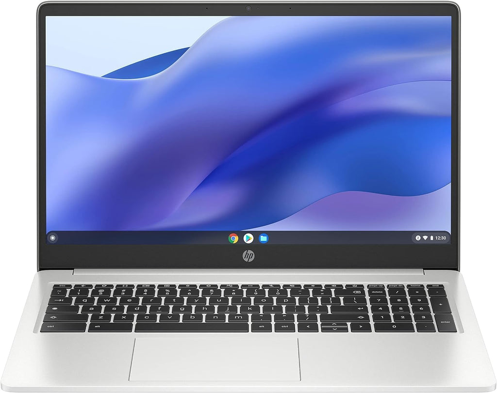 HP 15.6 HD Premium Chromebook, Intel Celeron N Processor 3.7GHz Turbo Speed, 8GB Ram, 64GB SSD, Ultra-Fast WiFi Up to 1700 Mbps, Chrome OS, Arctic Sliver, Silver (Renewed)