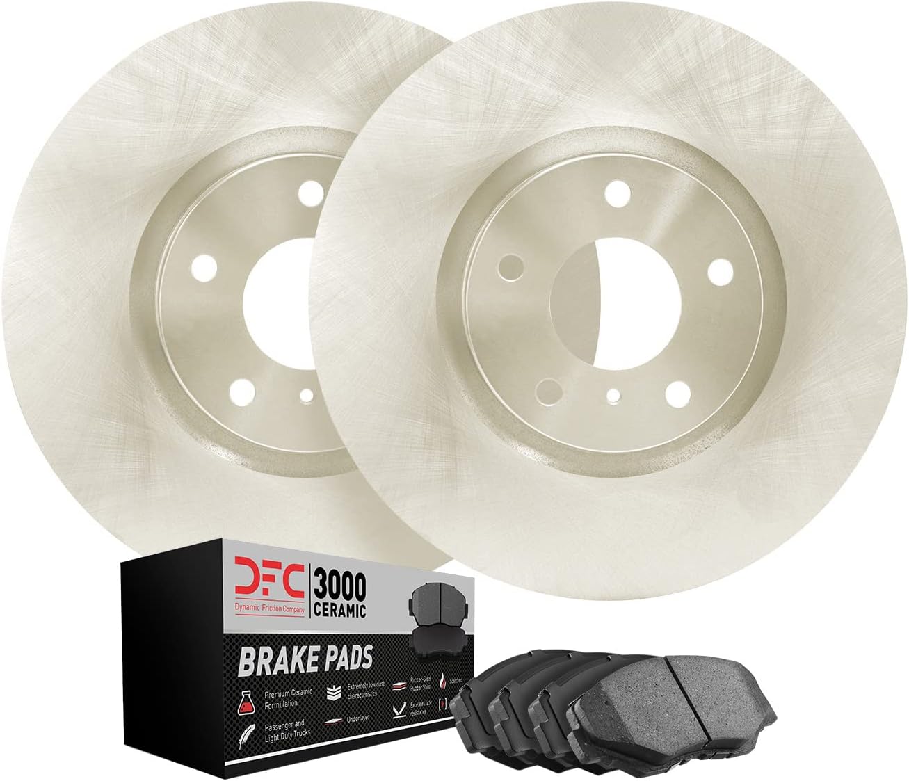 Dynamic Friction Company Front Brakes and Rotors| Automotive Replacement Brake Kits| Front 3000 Ceramic Brake Pads and Rotors Kit| Fits 2009-2016 Audi A4, 2009-2015 Audi A5