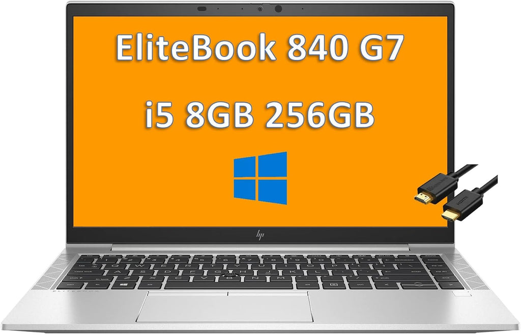 HP Elitebook 840 G7 | 14' Full HD (1920x1080) | i5-10210U | 16GB RAM | 512GB PCIe SSD | Business Laptop Quad-Core Fingerprint | Backlit | 2 x Thunderbolt | Wi-Fi 6 | Windows 11 pro (Renewed)