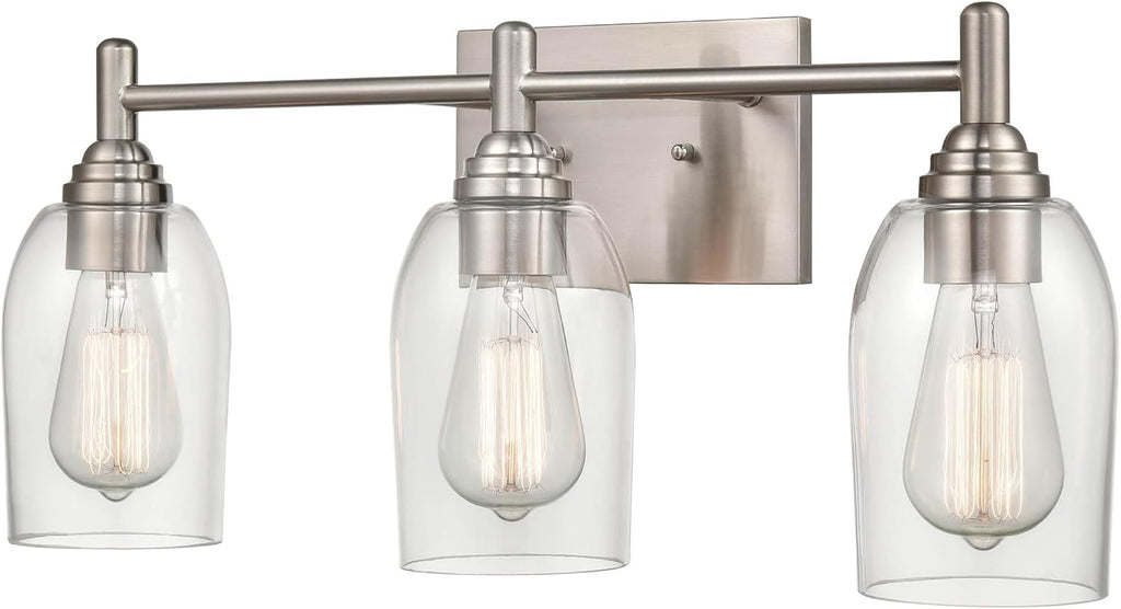 ML Lighting Arlett 3-Light Vanity Brushed Nickel