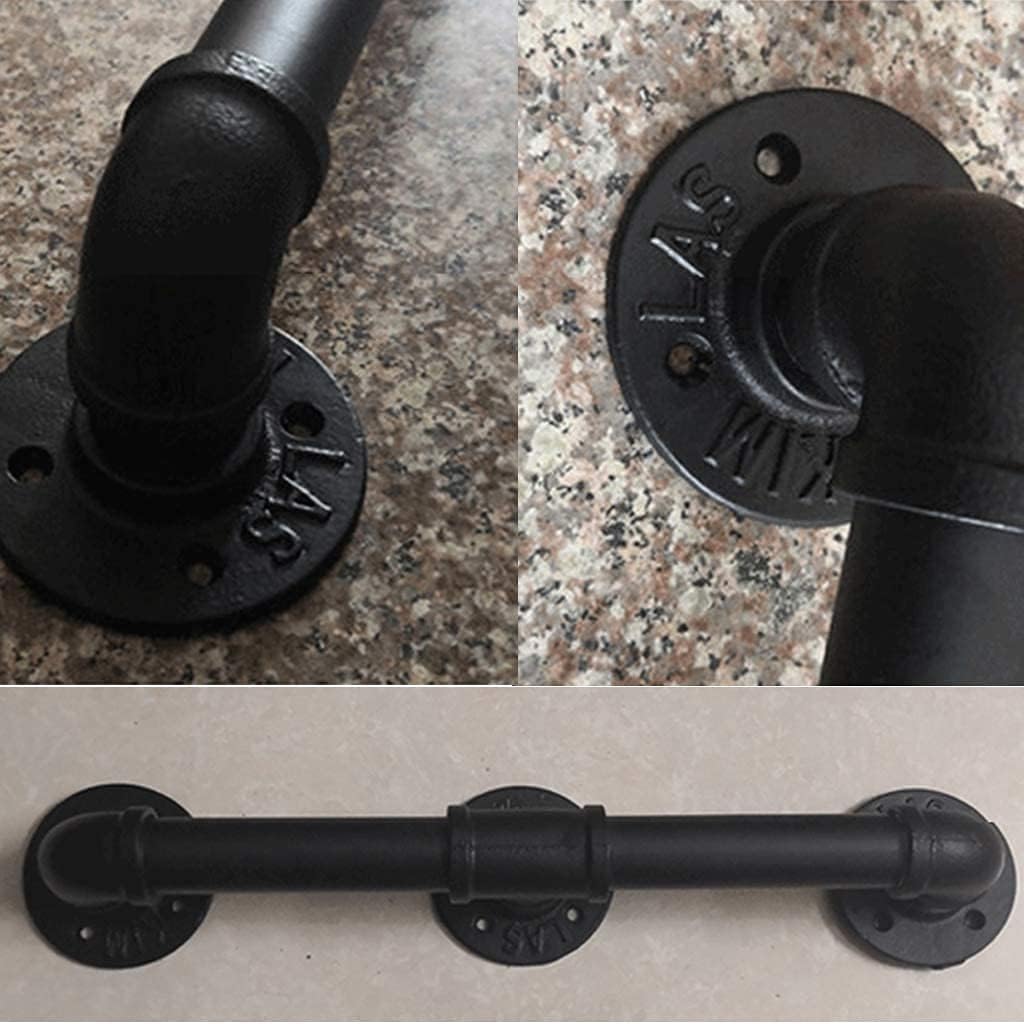 Shower Handicap Grab Bars for Bathroom Wall, Black Stair Handrail, Multifunction Metal Wrought Iron Grab Bar Elderly Children Outdoor Indoor Railing Non-Slip Banister Rail Support Kit (Size : 150cm)