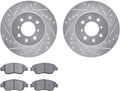 R1 Concepts Front Brake Kit Fits 1993-1995 Honda Civic; 2003-2005 Honda Civic; 1996-1997 Honda Civic; 2007-2008 Honda Fit| Ceramic Brake Pads and Drilled Slotted Brake Rotors| 10.3' Front