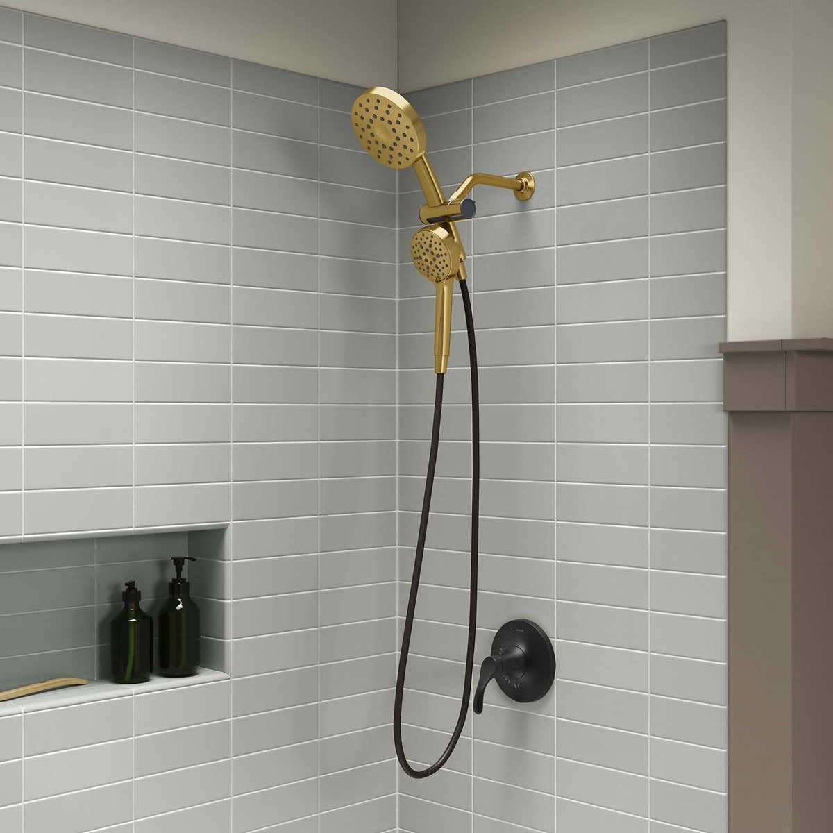 Kohler Prone 3-in-1 Multifunction Shower Head with PowerSweep (Gold)