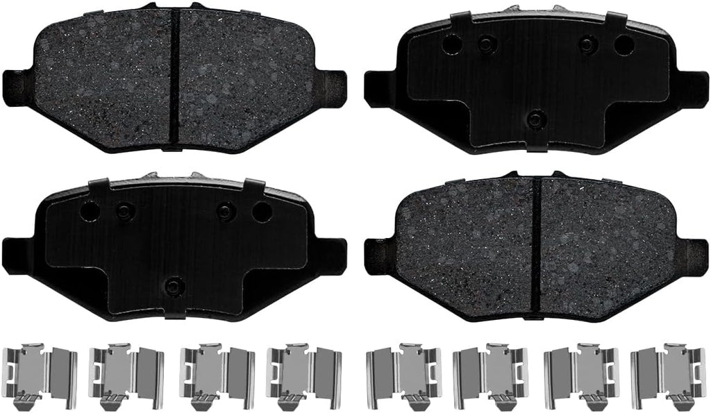 Detroit Axle - 8pc Brake Kit for Ford Flex Taurus Explorer Police Interceptor Sedan Utility Special Service Police Sedan Lincoln MKS MKT, Drilled Disc Brakes Rotors Ceramic Brake Pads with Hardware