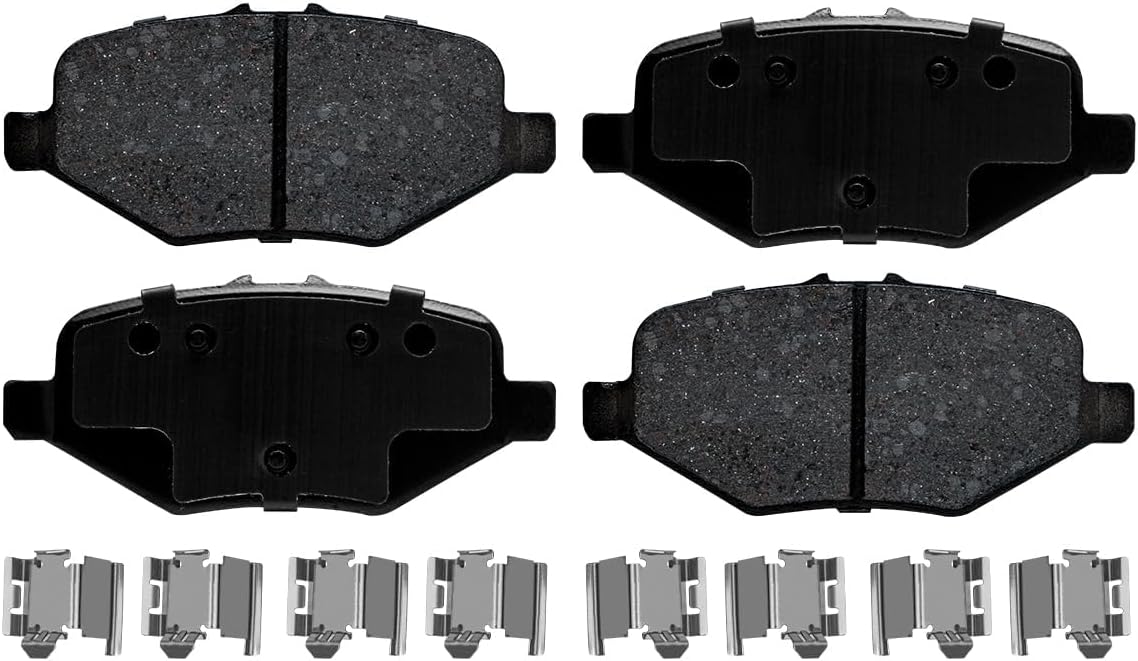 Detroit Axle - 8pc Brake Kit for Ford Flex Taurus Explorer Police Interceptor Sedan Utility Special Service Police Sedan Lincoln MKS MKT, Drilled Disc Brakes Rotors Ceramic Brake Pads with Hardware