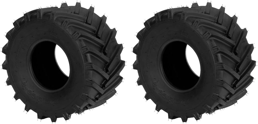 TUFFIOM Set of 2 Lawn Mower Tires 20x10.00-8 4PR Turf Tire for Garden Tractor Riding Lawnmower, Tubeless