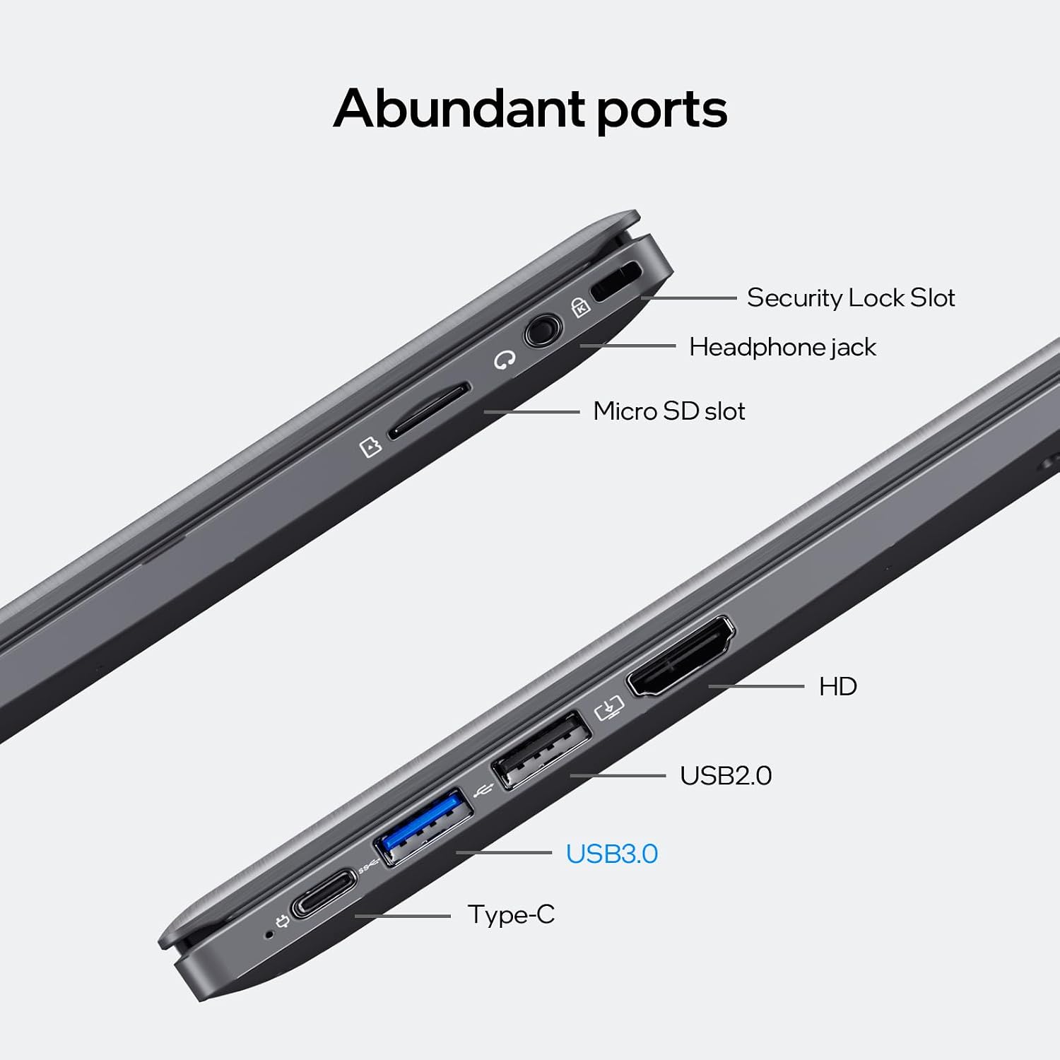 BiTECOOL 15.6' - N5095 Quad-Core, 16GB RAM 512GB SSD, FHD IPS Display, Dual-Band WiFi 2.4/5GHz, Bluetooth 4.2, Backlit Keyboard & Fingerprint