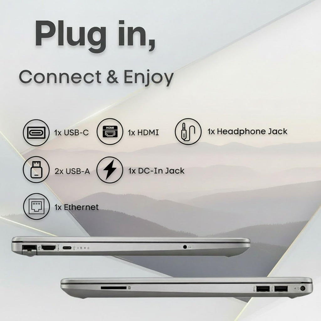 HP 15.6' Business&Student Laptop Computer, 2025/2026 Edition, Copilot AI, Intel Dual Core Processor Series, 16GB RAM, 1TB SSD, Ethernet & SD Card Reader, Up to 9 Hours Battery Life, Windows 11 Pro
