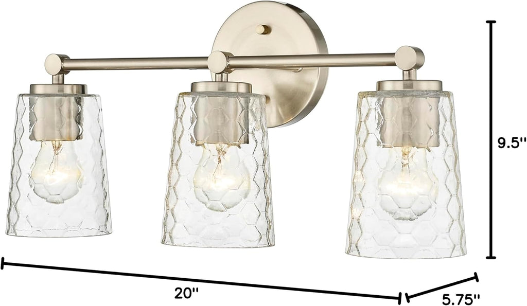 ML Lighting Ashli 3-Light Vanity Brushed Nickel