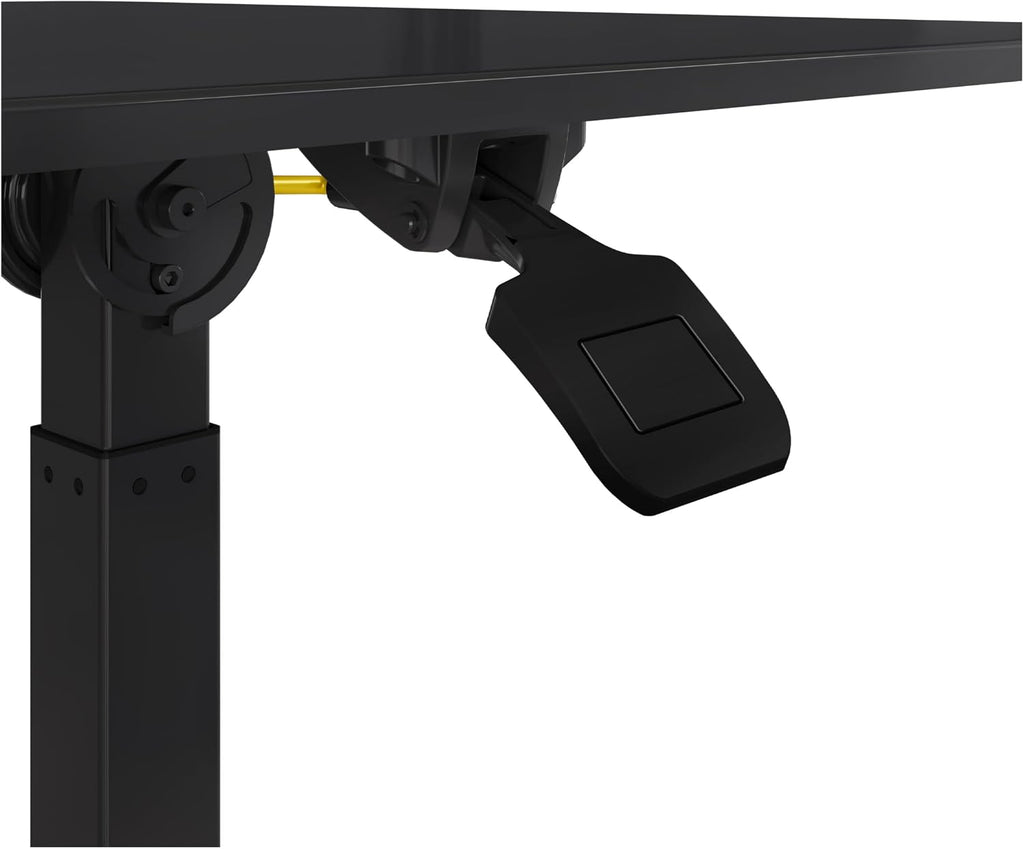 Seville Classics Airlift Height Adjustable Pneumatic Laptop Sit Stand Desk Mobile Rolling Cart, Computer Workstation for Home Office, Classroom, Black, 25.6' Tilting Desktop