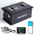 36V 105AH Lithium Golf Cart Battery with 2.8-inch LCD Touchscreen and 25A Fast Charger,Built-in Bluetooth and 200A BMS,Up to 6000+ Deep Cycle,Perfect for Golf Carts,Club Car,Lawnmower