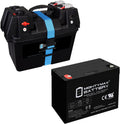 Mighty Max Battery 12V 100Ah SLA Battery with Group 24 Smart Battery Box for John Deere Front Mowers 1445