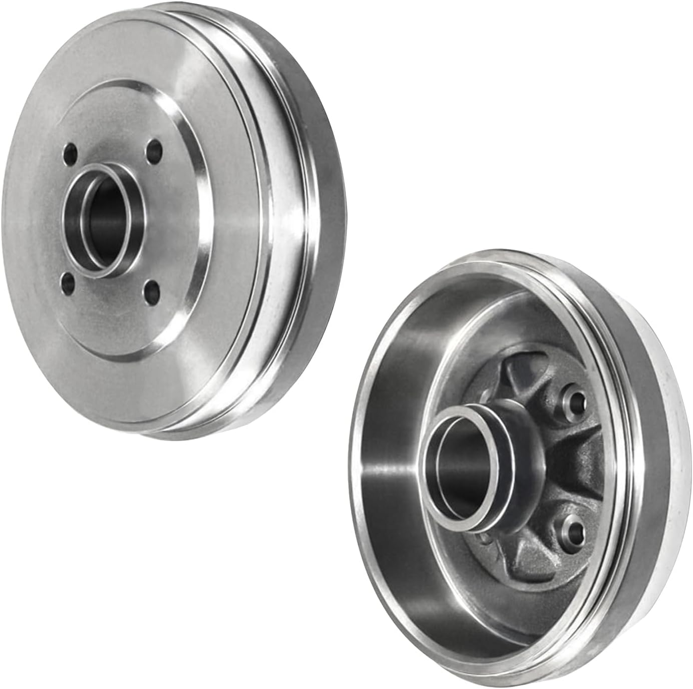 Detroit Axle - 8pc Brake Kit for 2012-2019 Nissan Versa Note, 2015-2017 Micra, Front Brake Rotors Ceramic Brakes Pads, Rear Brakes Drums Semi-Metallic Brake Shoes Replacement : 10.24' inch Rotor