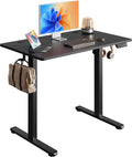 DEVAISE Whole Piece Standing Desk, 40 x 24 Inch Electric Standing Desk with Adjustable Height, 3-Preset Memory Sit Stand up Desk, One Piece Desktop Computer Desk for Home, Office (Black)