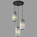 Black Pendant Lighting Modern Pendant Light, Mini Crystal Chandeliers,Adjustable Pendant Light Fixture for Kitchen Island Dinning Room Corridor Bedroom(Gold 3-Light)