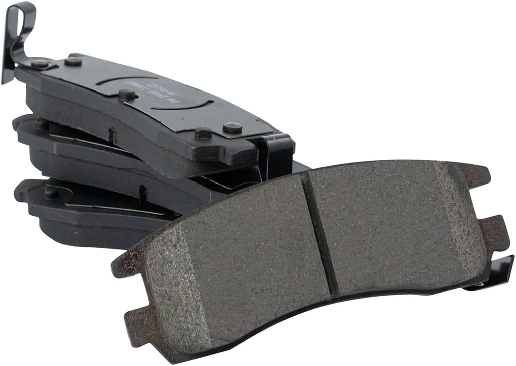 TRQ Front and Rear Brake Pad and Rotor Set Ceramic Compatible with 1991-1992 Saturn SC 1993-1998 SC1 SC2 1991-1998 SL SL1 SL2 SW1 SW2
