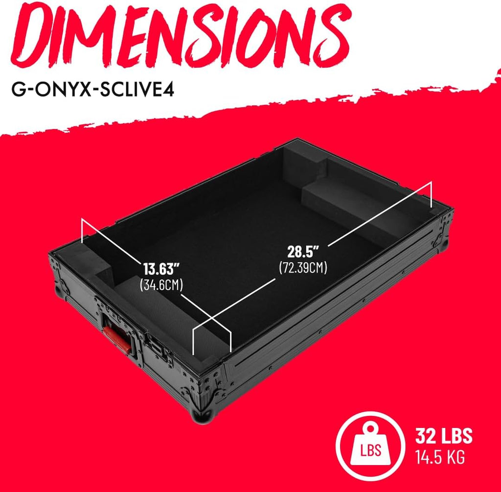 Gator Cases ONYX Flight Case for Denon DJ SC Live 4 Standalone DJ Controller, (G-ONYX-SCLIVE4)